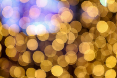 Defocused image of illuminated lights