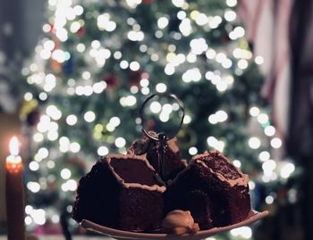 Close-up of chocolate cake