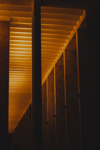 Low angle view of illuminated building at night