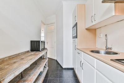 Empty kitchen in modern home