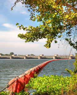 Scenic view of river against sky