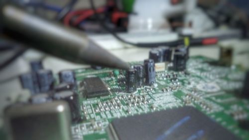 Close-up of machine part