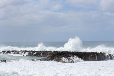 Panoramic view of sea against sky
