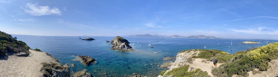 Panoramic view of sea against sky