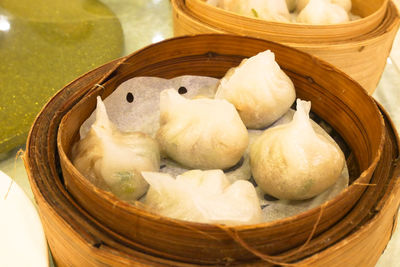 Close-up of ice cream in basket