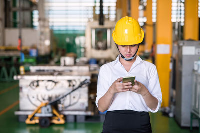 Man working with mobile phone