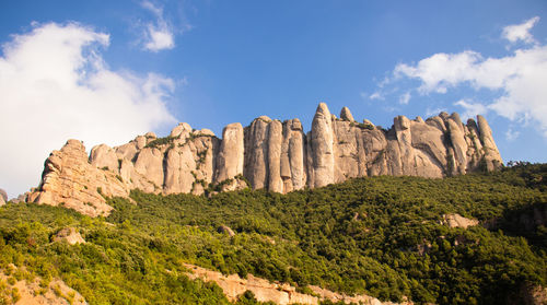 Scenic view of rocky mountains against sky