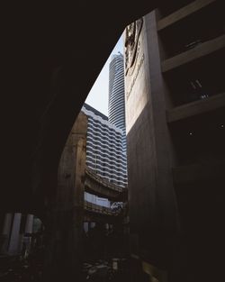 Low angle view of buildings in city