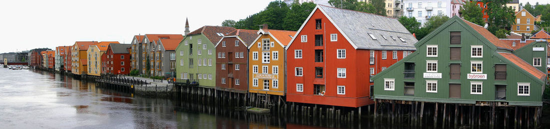 View of canal along buildings