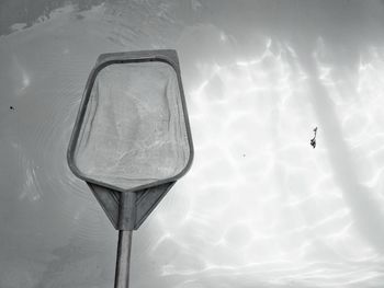 High angle view of swimming in sea