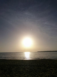 Scenic view of sea against sky at sunset