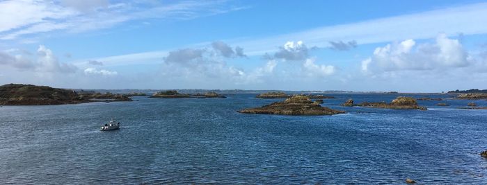 Panoramic view of sea against sky