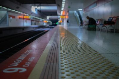 View of subway train