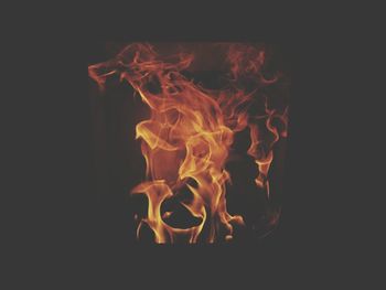 Close-up of fire against black background