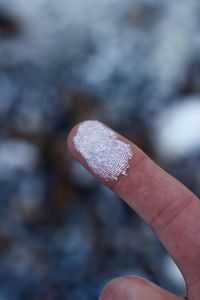 Close-up of cropped hand