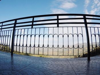 Footpath against blue sky