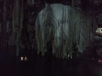 Rock formations in cave