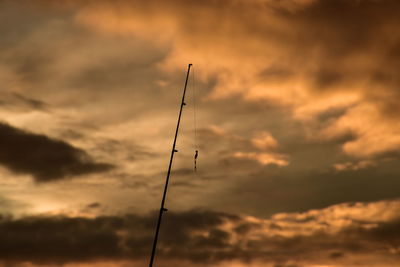 Low angle view of orange sky