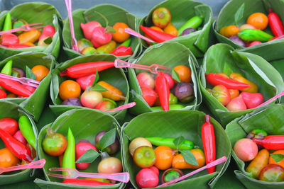 Vegetables for sale at market stall