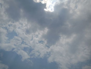 Low angle view of clouds in sky