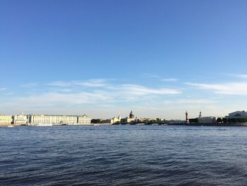 View of river with buildings in background