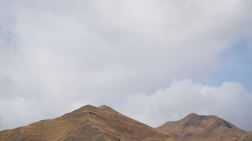 Low angle view of mountain against sky