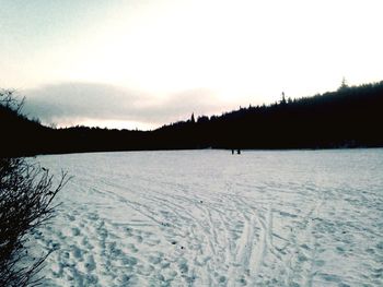 Scenic view of snow covered landscape