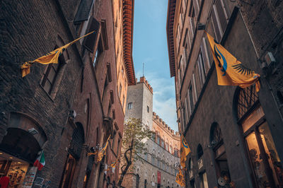 Low angle view of buildings in city