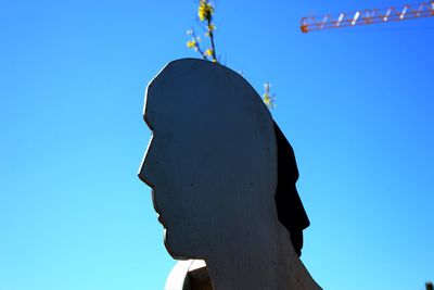 Low angle view of clear blue sky