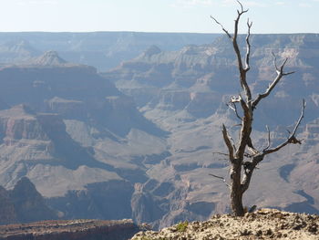 Scenic view of landscape and mountains against sky