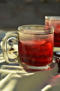 Close-up of drink on table