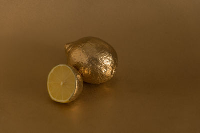 Close-up of fruit against white background