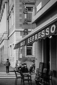 People sitting on street