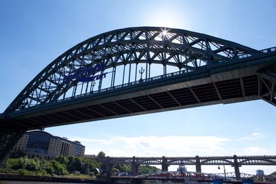 Low angle view of bridge against sky