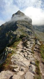 Low angle view of mountain against sky