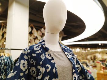 Close-up of mannequin for sale at store