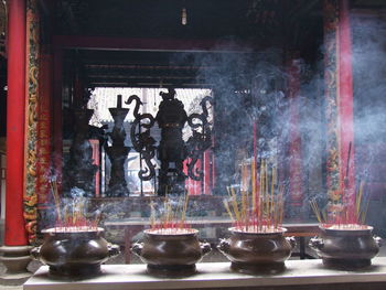 Burning incenses at thien hau temple