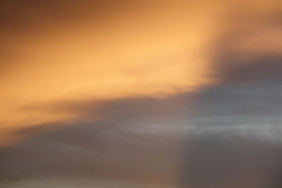 Low angle view of orange sky