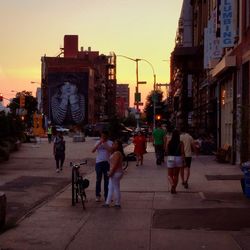 People on city street