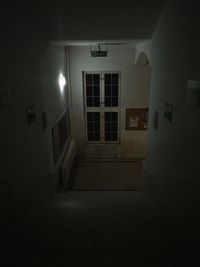 Illuminated building at night