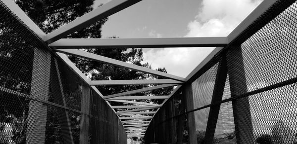 Bridge against sky in city
