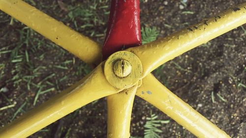 Close-up of rusty metallic structure