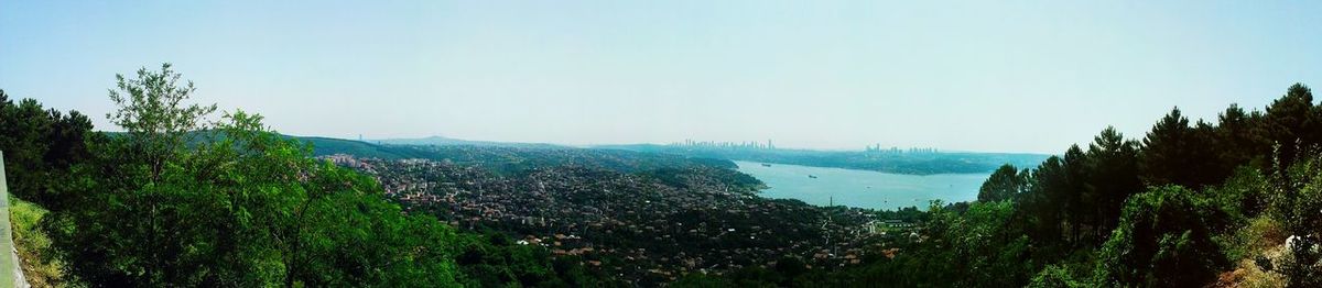 Scenic view of landscape against clear sky