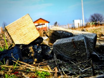 View of field against sky