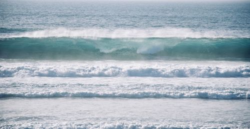 Waves rushing towards shore