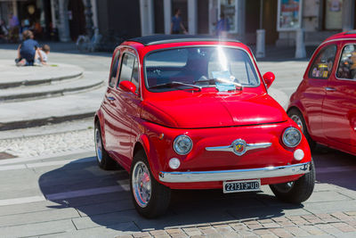 Vintage car on street