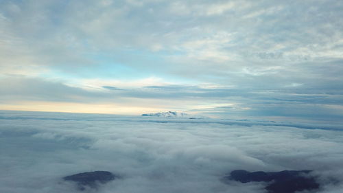 Scenic view of cloudscape against sky during sunset