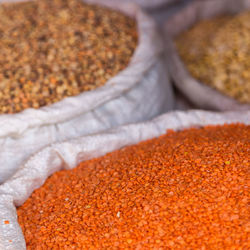 Close-up of coffee beans in market