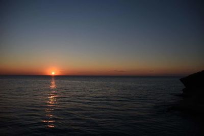 View of sea at sunset