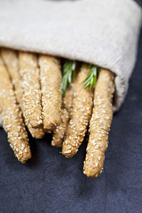 Close-up of food on table